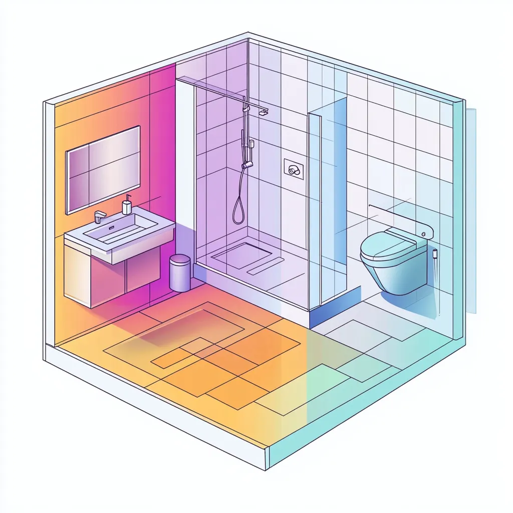 strefy funkcojnalne w łazience